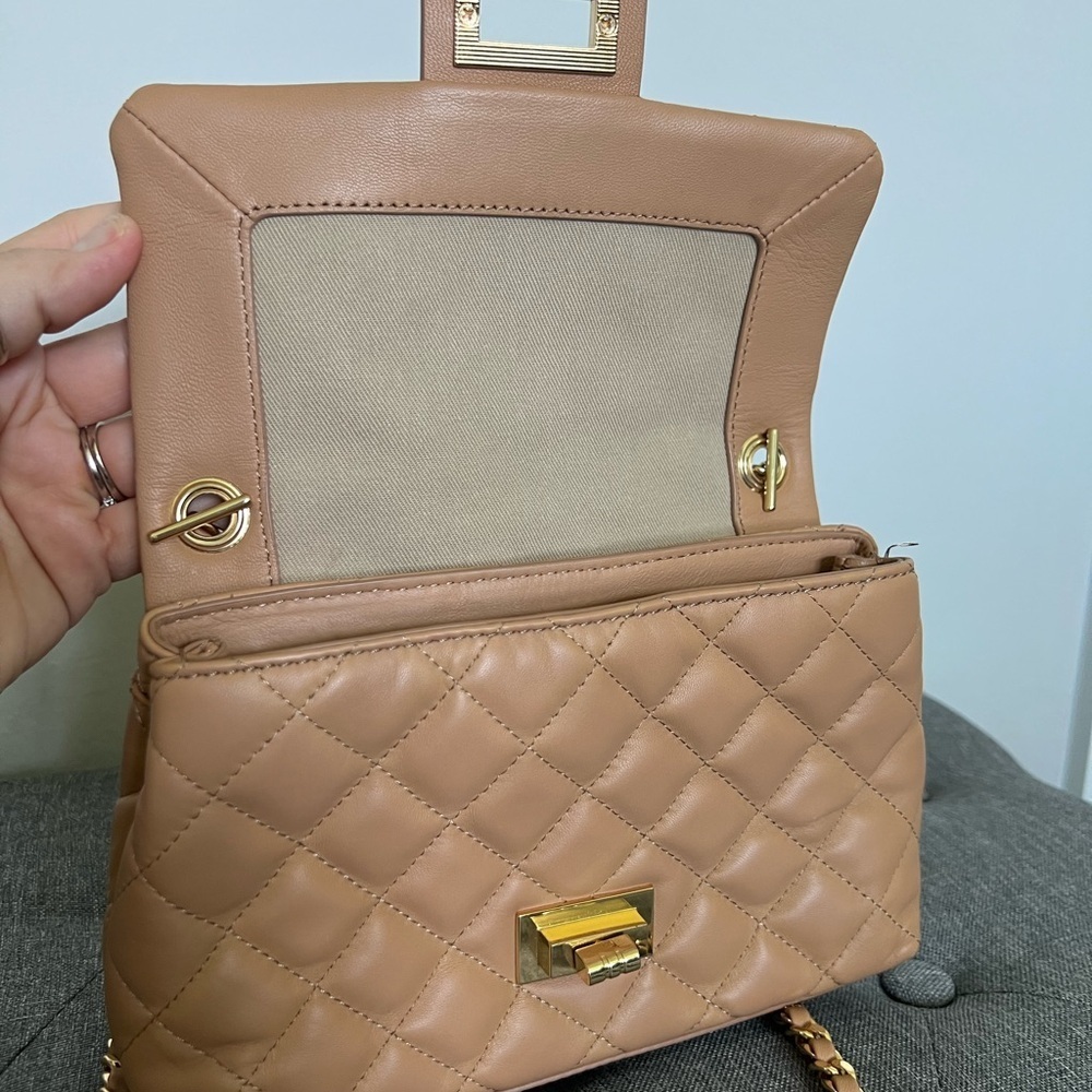 G by Giuliana Black Label Quilted Lamb Leather Crossbody - Picture 6 of 10